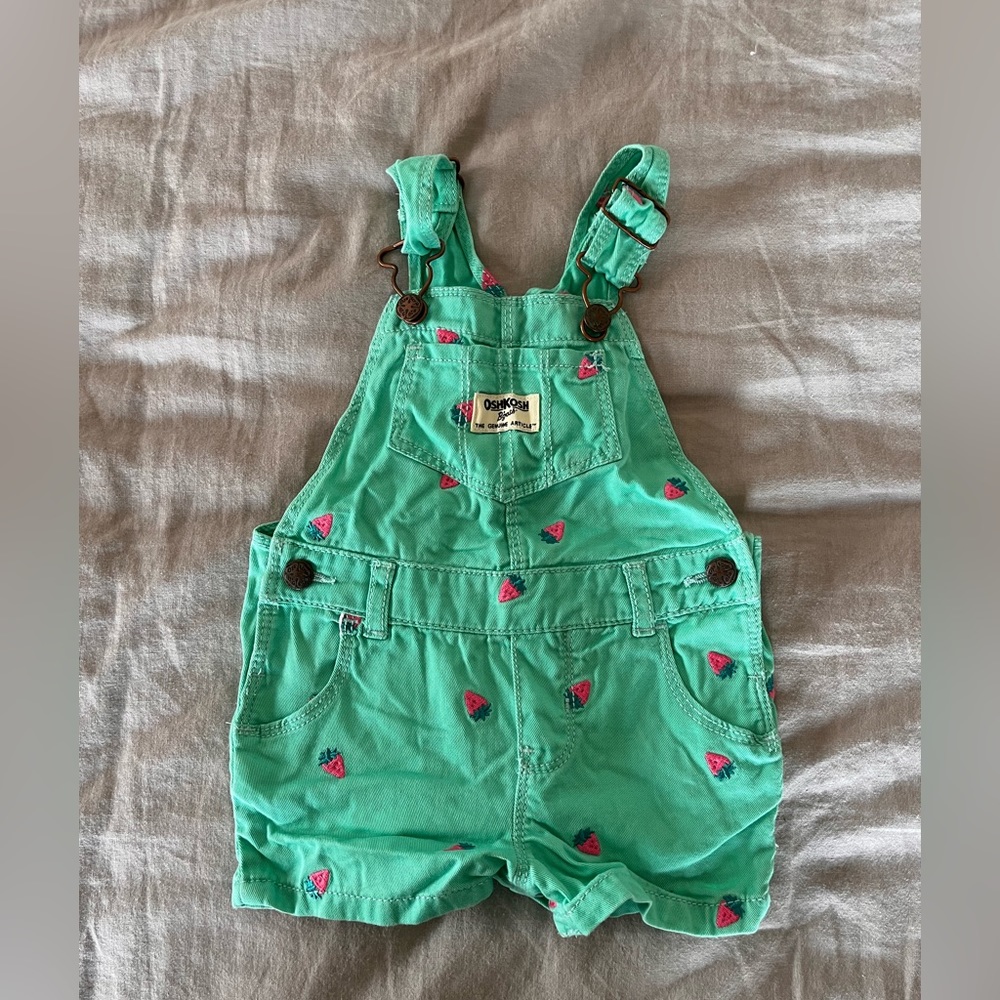 OshKosh 12 month strawberry overalls